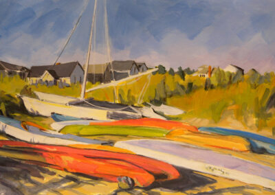 Lewes Beach and Boats, 2013, 19x 31 inches