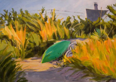 Kayak on Dunes, 2013, 19 x 31 inches