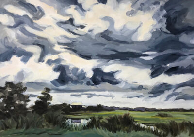√Storm Clouds Over Lewes Wetlands, 2020, 19.5x 28.75 inches