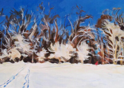 Tracks in the Snow, 2014, 17.5x 31 inches