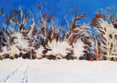 Tracks in the Snow, 2014, 17.5x 31 inches