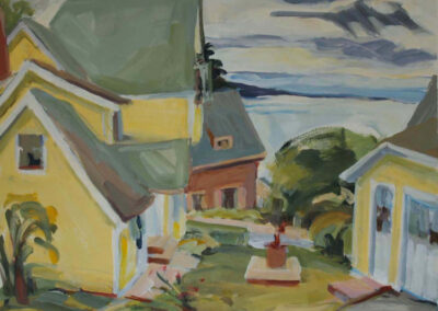 Yellow House with Penobscot View, 2006, 16.75x 20.25 inches