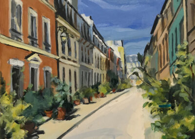 Parisian Street #2, 2020, 9.25x10 inches