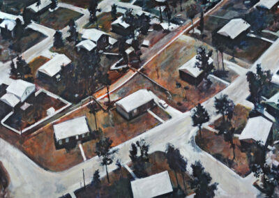 Suburban Sprawl, acrylic on canvas, 5' x 8'3", 1972