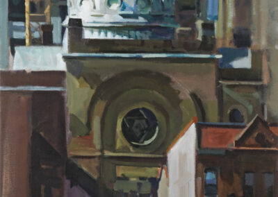 Synagogue Dome, acrylic on canvas, 26 3/4" x 25 5/8", Private Collection
