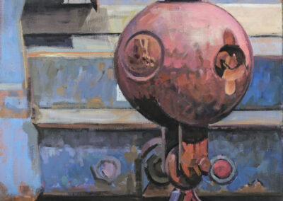 Wrecking Ball, acrylic on canvas, 27 3/4" x 27 1/2, 2000