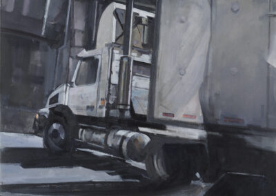 White Truck, Tunnel, acrylic on canvas, 28 1/2" x 36", 2014