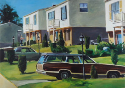 Dale City Station Wagon, acrylic on canvas, 3' x 47 3/4", 1974