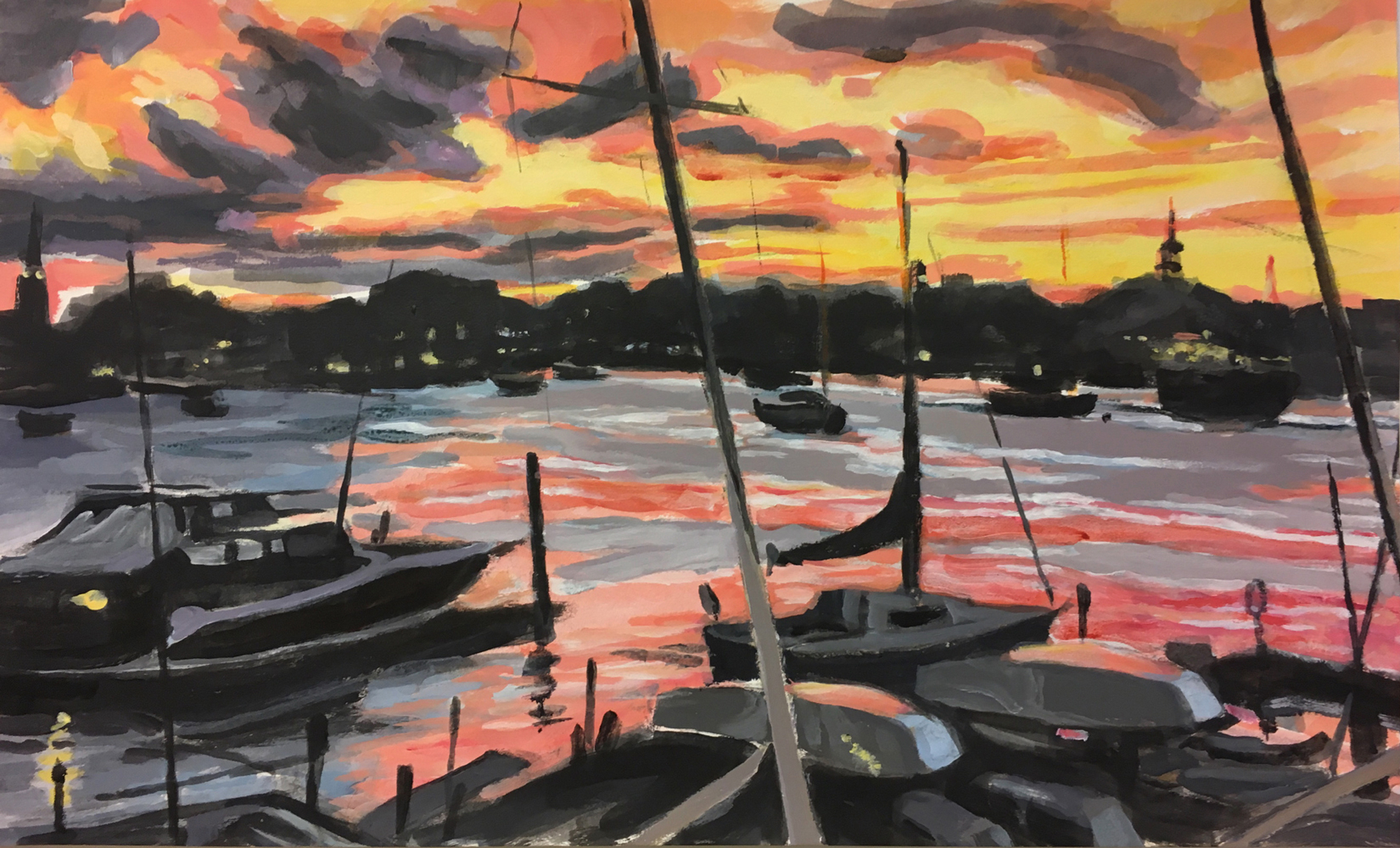 Annapolis Sunset, 2018, 11.75x 18 inches
