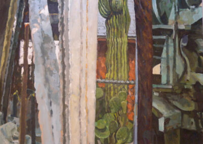 Cactus Three Splits, acrylic on canvas, 32" x 40"