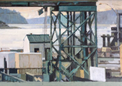 Clinton Side of the Ferry, acrylic on canvas, 29" x 62",Private Collection