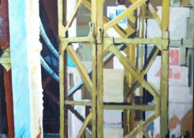 Girder & Construction, acrylic on canvas, 29" x 35"