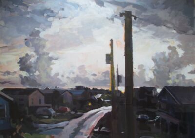 NC Storm, acrylic on paper, 29 1/2" x 37 1/2", 1993, Private Collection