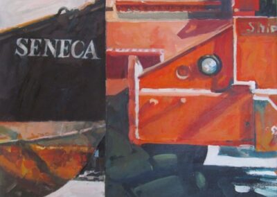 Seneca, acrylic on canvas, 25 1/2" x 27 5/8"