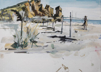 Zach's Beach, watercolor on paper, 9" x 12", 2013, Private Collection