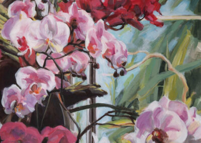 Pink Orchids, 2011, 18x 21.5 inches
